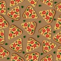 Pattern delicious fast food pizza margarita